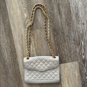 Rebecca Minkoff Elegant Gray Quilted Chain Shoulder Bag